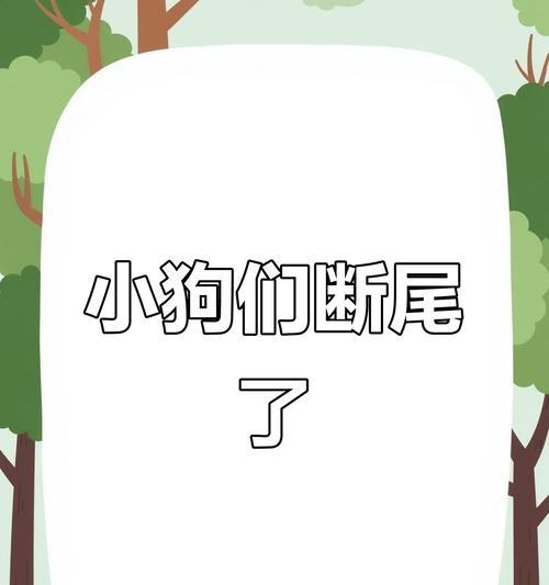 狗狗断尾的常用方法及优劣比较（选择适合狗狗的断尾方法，关爱它的健康成长）(图4)