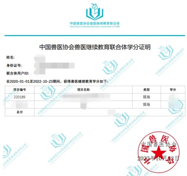 中国兽医协会兽医继续教育联合体积分兑换(图1)