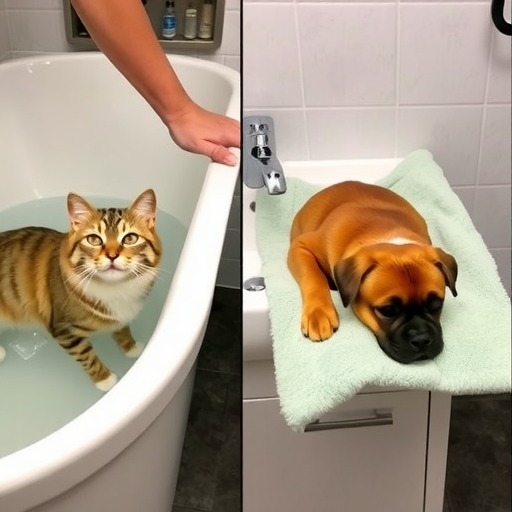 宠物猫狗的洗澡频率及注意事项（宠物猫狗洗澡的最佳频率和正确方法，让你的宠物保持健康干净）(图4)