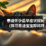 泰迪怀孕最早症状全攻略(图2)