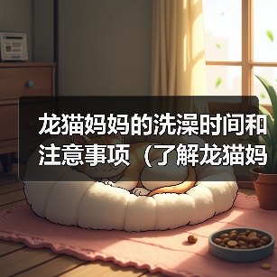 龙猫妈妈的洗澡时间和注意事项(了解龙猫妈妈洗澡的频率和正确的方法)(图3) 龙猫妈妈洗澡时间和注意事项全攻略(图3)