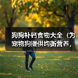 狗狗补钙食物大全｜科学喂养助健康成长(图3)