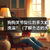 狗狗关节复位后洗澡时间指南｜科学护理全攻略