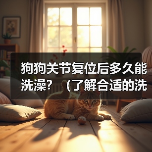 狗狗关节复位后多久能洗澡?(了解合适的洗澡时间,为你的狗狗提供最佳的关节复位护理)(图4) 狗狗关节复位后洗澡时间指南|科学护理全攻略(图4)