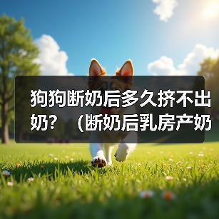 狗狗断奶后多久挤不出奶?(断奶后乳房产奶停止的时间和相关原因)(图4) 狗狗断奶后乳汁消失时间及原因分析(图4)