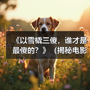 《以雪橇三傻,谁才是最傻的?》(揭秘电影《三傻大闹宝莱坞》中主要角色的智慧与愚蠢)(图2) 三傻大闹宝莱坞谁最傻全攻略(图2)