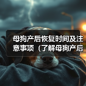 母狗产后恢复时间及注意事项(了解母狗产后恢复时间,保证母狗健康和幼犬成长)(图3) 母狗产后恢复注意事项全攻略(图3)
