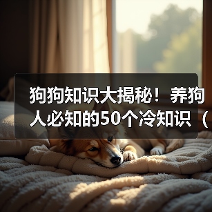 狗狗知识大揭秘!养狗人必知的50个冷知识(了解这些,你才是真正的养狗达人!)(图4) 狗狗知识大揭秘必知50冷知识|养狗达人实用指南(图4)