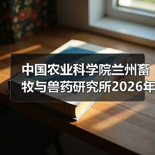中国农业科学院兰州畜牧与兽药研究所2026年度招聘全攻略