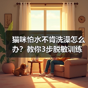 猫咪怕水不肯洗澡怎么办？教你3步脱敏训练全攻略(图3)