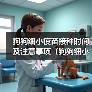 狗狗细小疫苗接种时间及注意事项全攻略