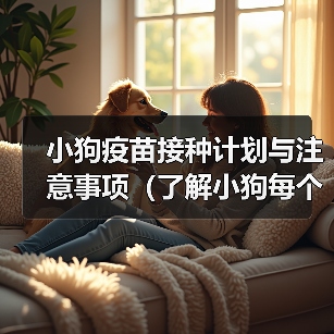 小狗疫苗接种计划与注意事项全攻略