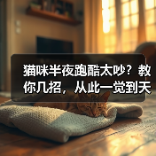 猫咪半夜跑酷太吵?教你几招,从此一觉到天亮!(图1) 猫咪半夜跑酷太吵?实用解决技巧|养猫指南(图1)