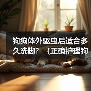 狗狗体外驱虫后适合多久洗脚?(正确护理狗狗足部,关注健康与幸福)(图4) 狗狗体外驱虫后洗脚时间指南|正确护理足部健康(图4)
