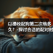 以德牧第二次配狗时间探讨｜科学间隔指南