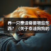 养泰迪必备清单｜新手养狗全攻略