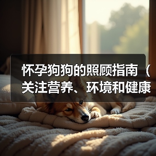 怀孕狗狗护理全攻略：营养环境健康指南