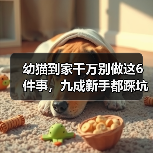 幼猫到家千万别做这6件事,九成新手都踩坑!(图4) 幼猫到家千万别做这6件事|新手养猫核心技巧(图4)