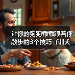 让你的狗狗乖乖跟着你散步的3个技巧(训犬师教你如何训练狗狗一起享受散步的乐趣)(图1) 狗狗散步训练技巧|如何让狗狗乖乖跟你走(图1)