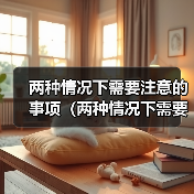 两种情况下需要注意的事项（两种情况下需要