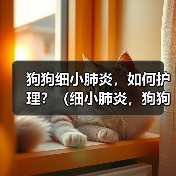 狗狗细小肺炎，如何护理？（细小肺炎，狗狗需要怎样的治疗与关爱？）(图1)