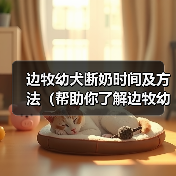 边牧幼犬断奶时间及方法（帮助你了解边牧幼犬断奶的最佳时机和正确方法）(图4)