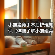 小猫绝育手术后护理知识（详细了解小猫绝育手术后的注意事项和护理措施）(图3)