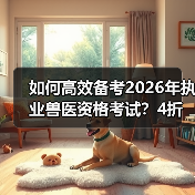 如何高效备考2026年执业兽医资格考试？