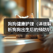 狗狗健康护理（详细解析狗狗出生后的预防针接种计划）(图4)
