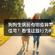 狗狗生病前有哪些异常信号？看懂这些行为判