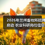 2026年兰州畜牧所招聘启动 农业科研岗位信息详解(图2) 2026年兰州畜牧所招聘启动 农业科研岗位信息详解(图2)