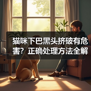 猫咪下巴黑头挤破有危害？正确处理方法全解析(图4)