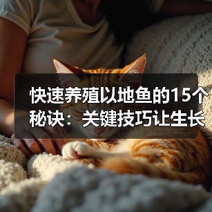 快速养殖以地鱼的15个秘诀：关键技巧让生长飞快(图3)