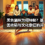 黑色猫咪为何神秘?基因密码与文化象征的共生之道(图4) 黑色猫咪为何神秘?基因密码与文化象征的共生之道(图4)