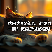 秋田犬VS金毛，谁更胜一筹？英勇忠诚终极对决(图2)