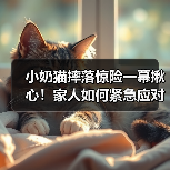小奶猫摔落惊险一幕揪心！家人如何紧急应对？(图4)