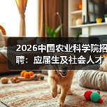2026中国农业科学院招聘：应届生及社会人才就业机会盘点(图2)