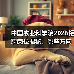 中国农业科学院2026招聘岗位揭秘，哪些方向值得关注？