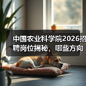 中国农业科学院2026招聘岗位揭秘,哪些方向值得关注?(图3) 中国农业科学院2026招聘岗位揭秘,哪些方向值得关注?(图3)