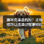 猫咪洗澡总抗拒？正确技巧让洗澡过程更轻松