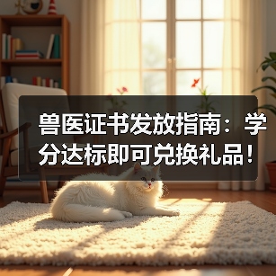 兽医证书发放指南：学分达标即可兑换礼品！