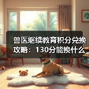 兽医继续教育积分兑换攻略：130分能换什么？