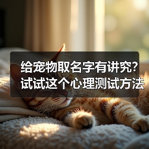 给宠物取名字有讲究?试试这个心理测试方法(图2) 给宠物取名字有讲究?试试这个心理测试方法(图2)