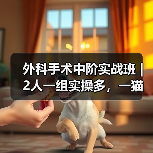 外科手术中阶实战班｜2人一组实操多，一猫一狗提升快！(图4)