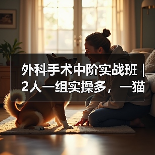 外科手术中阶实战班｜2人一组实操多，一猫一狗提升快！(图3)