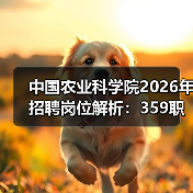 中国农业科学院2026年招聘岗位解析:359职位全面解读(图1) 中国农业科学院2026年招聘岗位解析:359职位全面解读(图1)