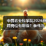 中国农业科学院2026招聘岗位有哪些?条件与流程详解(图1) 中国农业科学院2026招聘岗位有哪些?条件与流程详解(图1)
