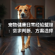 宠物健康日常经验整理:需求判断、方案选择与避坑建议(图1) 宠物健康日常经验整理:需求判断、方案选择与避坑建议(图1)