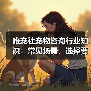 唯宠社宠物咨询行业知识：常见场景、选择要点与注意事项