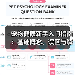 宠物健康新手入门指南：基础概念、误区与解决方案